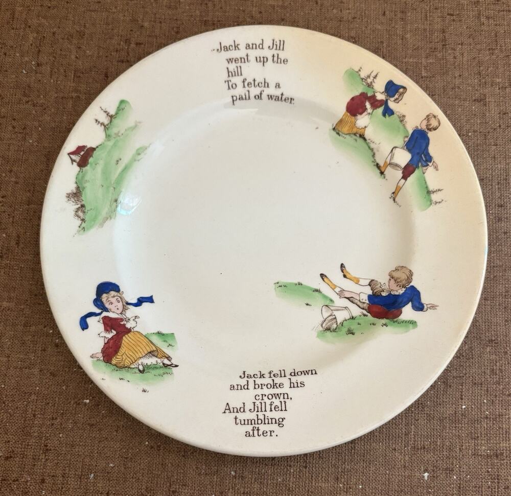 Vintage Spode Copeland Plate Nursery Rhyme Jack & Jill